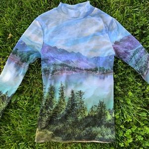✰ bob ross painting inspired shirt ✰